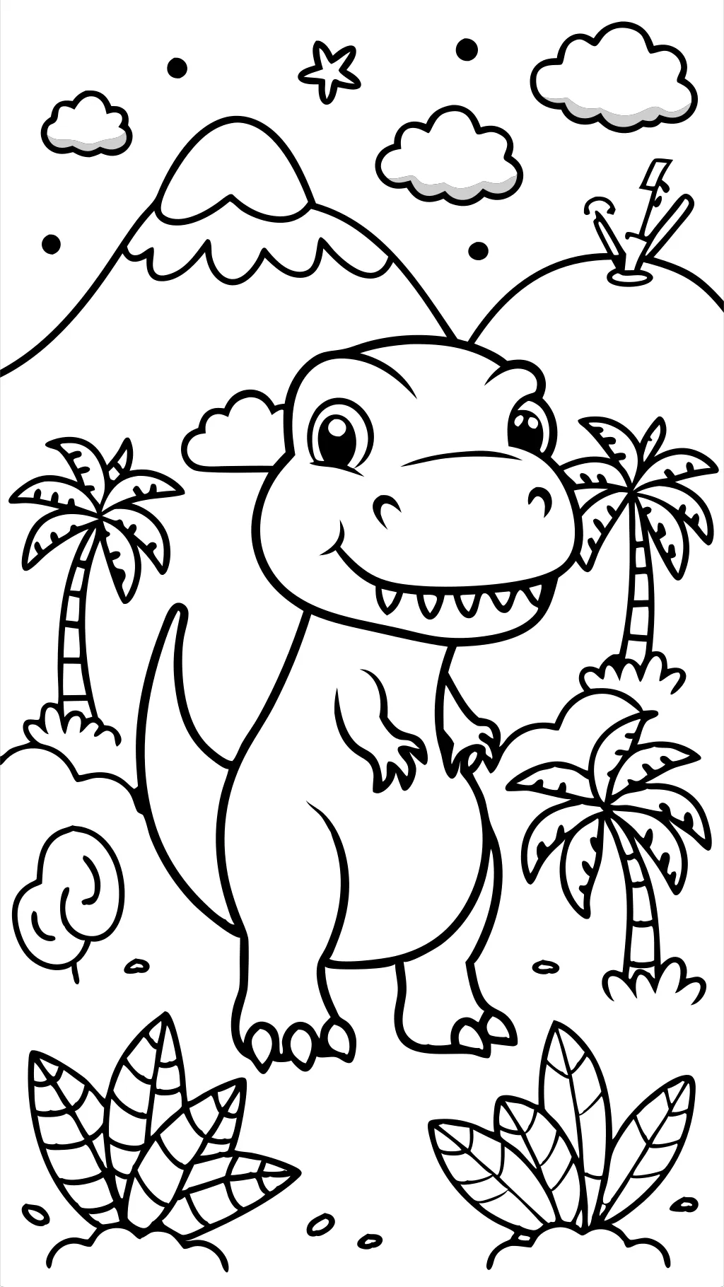 coloring pages t rex